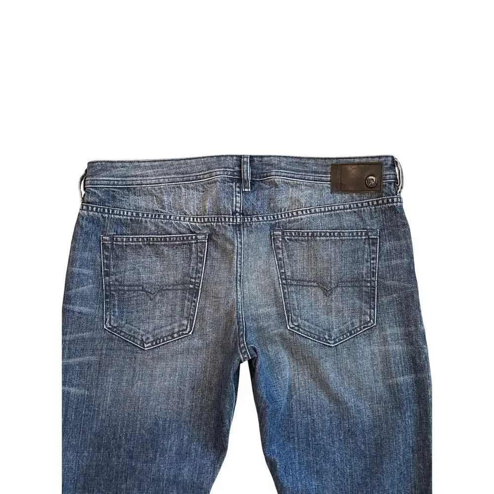 Diesel Buster Jeans Mens 38x32 Blue Slim Tapered Button Fly 100% Cotton USA Made